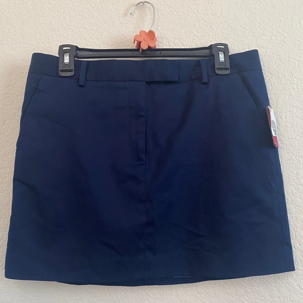 Vince Camuto Navy Blue Khaki Skirt w Pockets sz 8